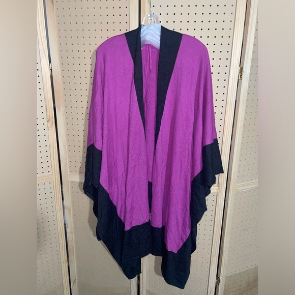 Purple & Black Shawl Sweater one‎ size - Picture 2 of 8